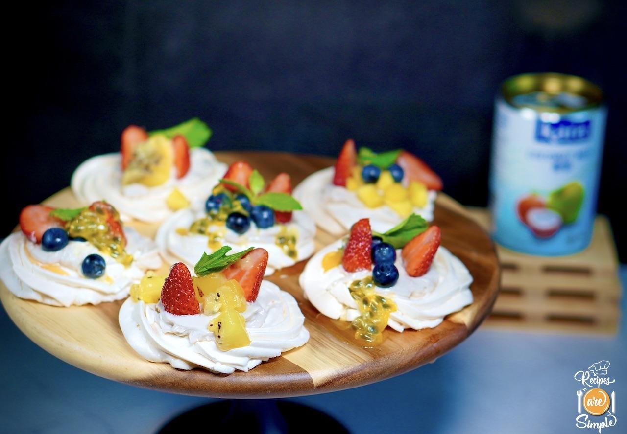 Mini Pavlovas with Coconut Cream recipe