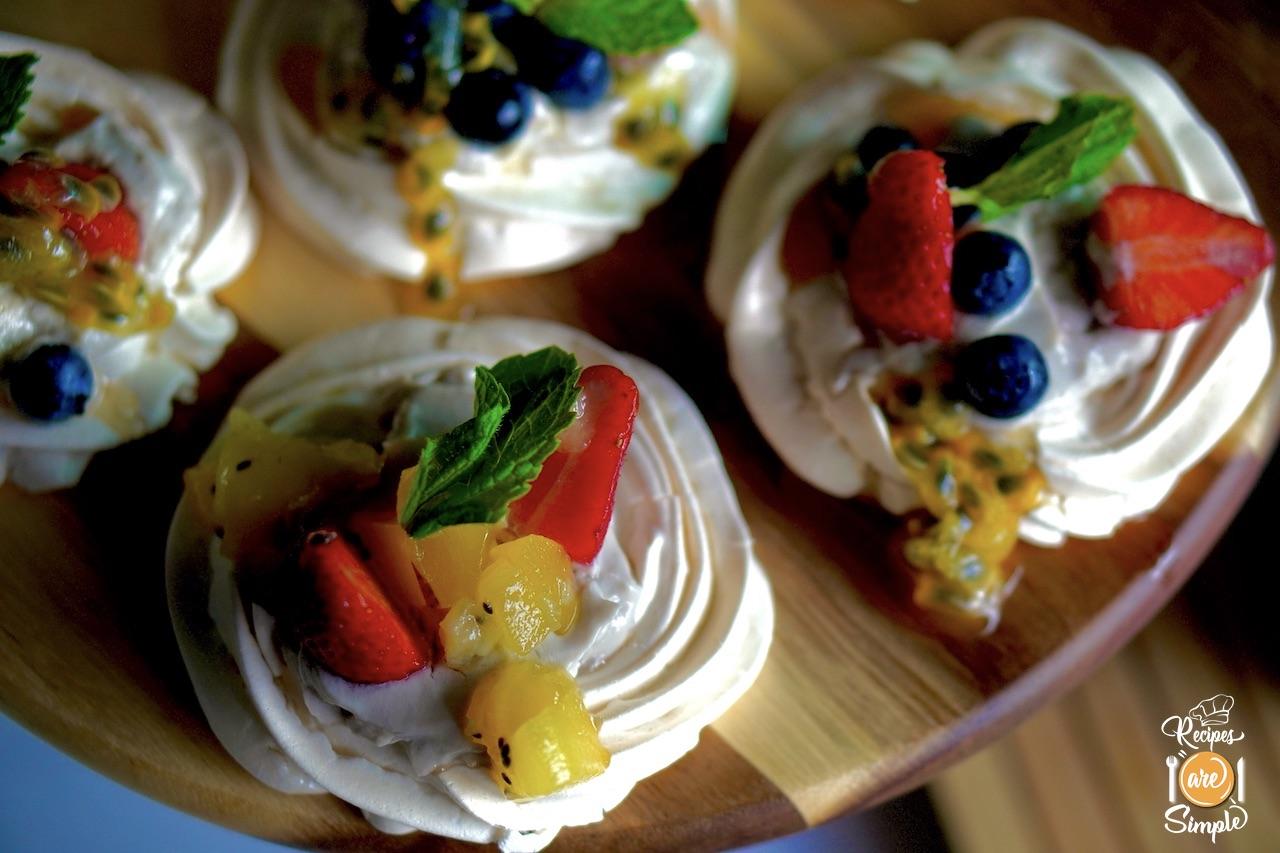 Mini Pavlovas with Coconut Cream