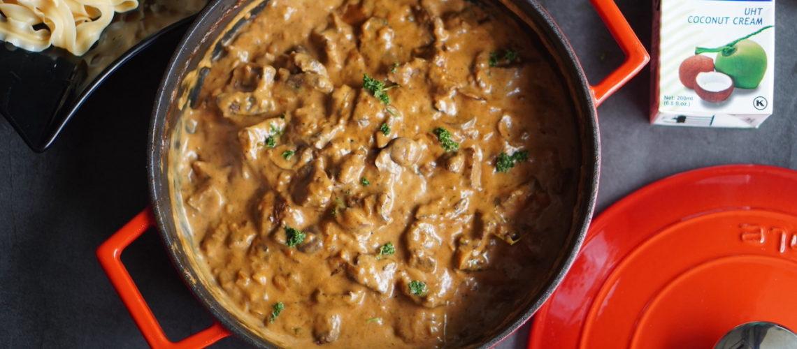 Beef Stroganoff (with Coconut Cream)