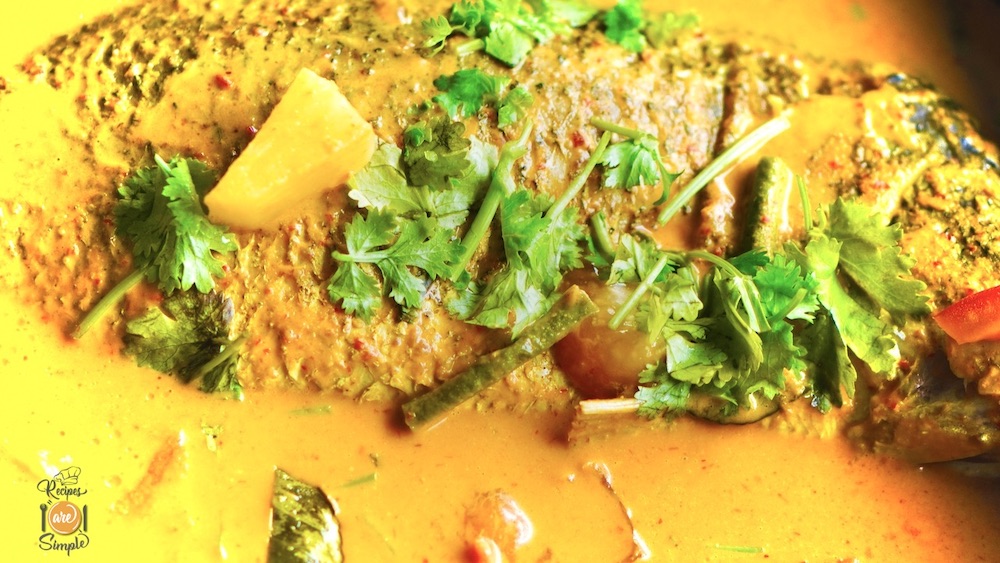 Nyonya Whole Seabass Curry with Pineapple and Long Beans